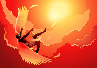 Icarus had a desire to fly as close to the sun as possible to reach heaven