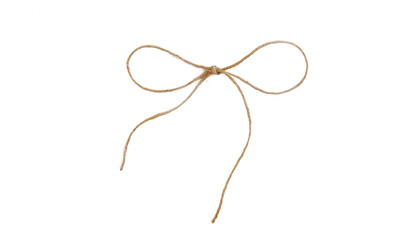 Thread burlap isolate on white background. Selective focus. Old.