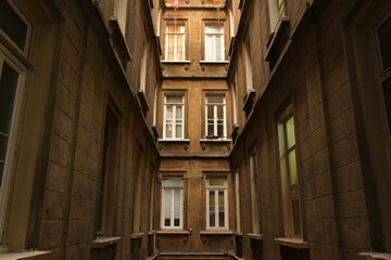 Interior of the historical Syrian Passage in Taksim, Beyoglu, Istanbul, Turkey