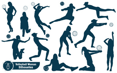 Woman Traveling for Adventure Silhouettes vector illustration