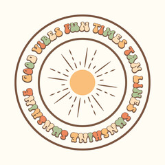 Summer Vibes Retro Summer T-Shirt Design