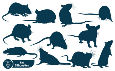 Animal Rat Silhouette Vector Illustration