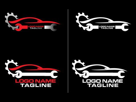 Car garage logo design. Gear logo. Car shop logo. Car repair. Premium design. Creative. Business templet. City. Finance
