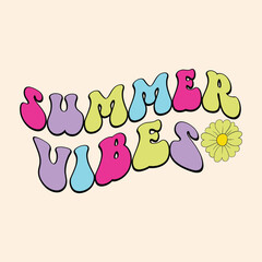 Summer Vibes Retro Summer T-Shirt Design