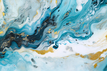 Abstract Blue and Gold Marble Background