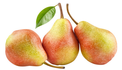 Delicious ripe pears cut out