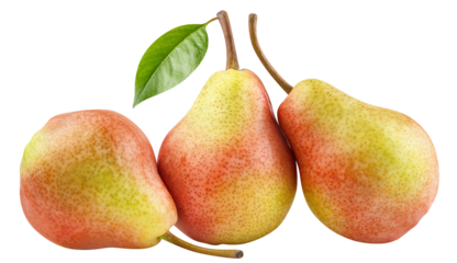 Delicious ripe pears cut out