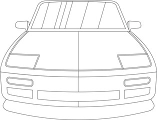 Car outlines vector graphic