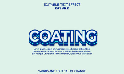 coating text effect, font editable, typography, 3d text 