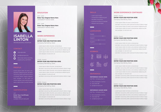 Fashion Theme Based Resume Layout