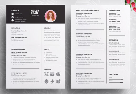 Minimal Resume Template With Modern Design