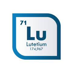 lutetium icon set. vector template illustration  for web design
