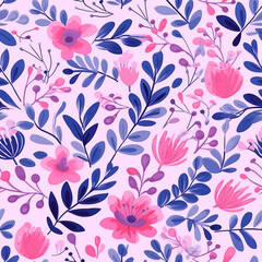 Fototapeta na wymiar Tile with pink flowers