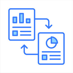 Data reports vector design in modern style, premium icon of data report