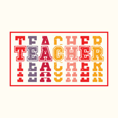Teacher Retro Flower T-Shirt Design