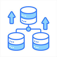 An icon design of database network in trendy style, easy to us icon