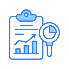 Business data report vector design in trendy style, business analytics icon