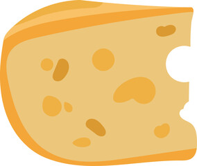 piece of cheese illustration vector color