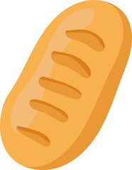long loaf pastry illustration vector color