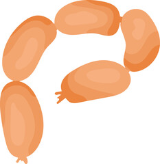 sausages meat illustration vector color