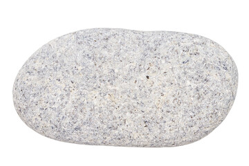 Top view of single gray pebble
