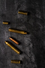 Empty bullet cartridges