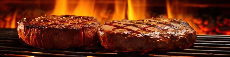 Beef steak is grille. Generative AI