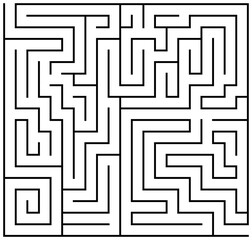 Black maze. Labyrinth illustration. Game for children