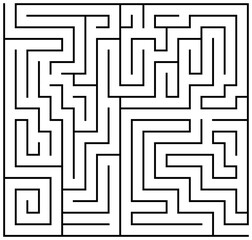 Black maze. Labyrinth illustration. Game for children