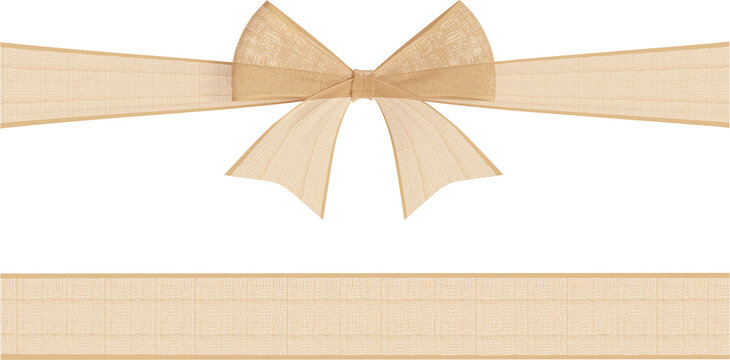 3D Render Realistic Bow Ribbon