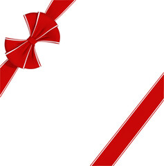 3D Render Realistic Christmas Ribbon