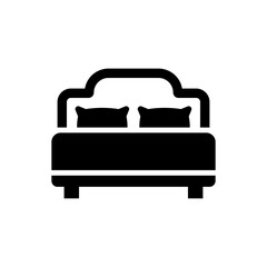 Bed icon vector on trendy design