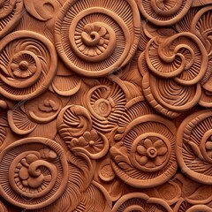 Pattern made of clay background 