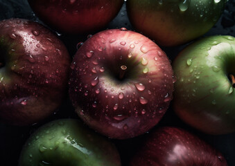 Obraz premium closeup fresh apples