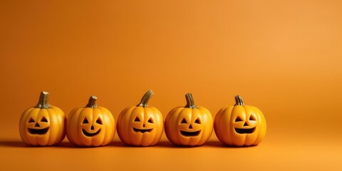 Halloween pumpkins jack-o'-lanterns with generative ai