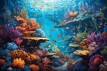 Obraz na płótnie Canvas Enchanting Underwater Journey: Exploring the Wonders of the Sea