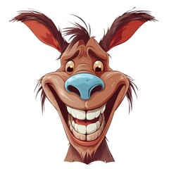 Hilarious Laughing Donkey Sticker: Spread the Laughter Everywhere!