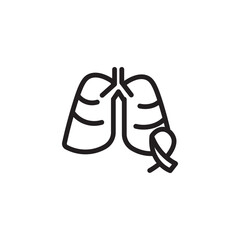 Body Cancer Lungs Outline Icon