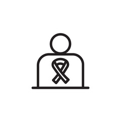 Cancer Disease Hiv Outline Icon