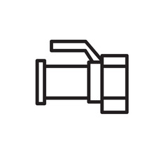 Diving Flash Light Outline Icon