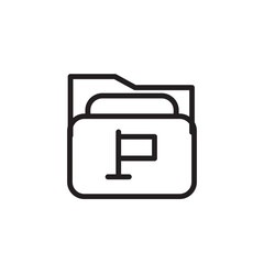 File Catalog Folder Outline Icon