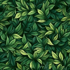 Pattern made of leaves background 