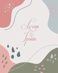 invitation card with minimalist background style, vector illustration