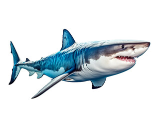 awesome great white shark isolated. generated with AI