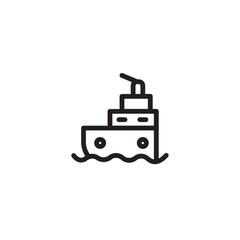 Cruise Sea Ship Outline Icon