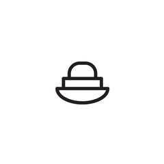 Hat Glasses Sea Outline Icon