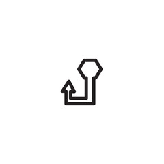 Fototapeta premium Hook Ocean Sea Outline Icon