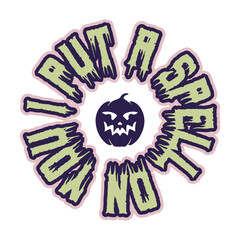 I Put A Spell On You Trendy Halloween t-shirt design, Retro Design