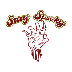 Stay Spooky Trendy Halloween t-shirt design, Retro Design