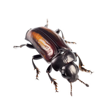 Prionus Beetle insect isolated on transparent background, Generative ai  